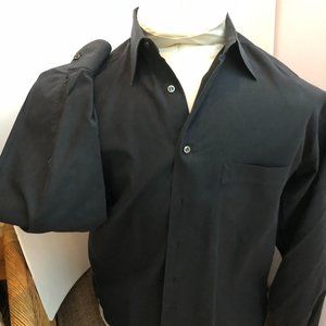 Nieman Marcus Lorenzini  made in Italy Black Dress Shirt   Size 16  large